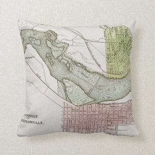 JEFFERSONVILLE, INDIANA: MAP CUSHION
