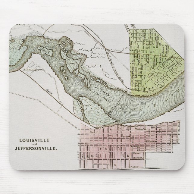 JEFFERSONVILLE, INDIANA: MAP MOUSE PAD (Front)