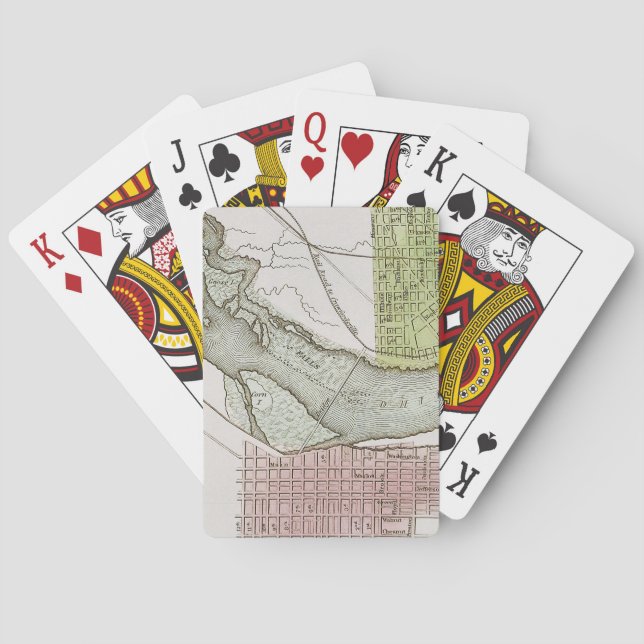 JEFFERSONVILLE, INDIANA: MAP PLAYING CARDS (Back)