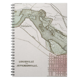 JEFFERSONVILLE, INDIANA: MAP SPIRAL NOTEBOOK