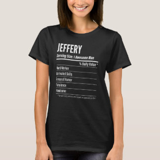 Jeffery Serving Size Nutrition Label Calories T-Shirt