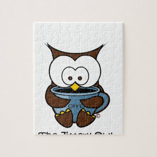 Jeffy The Jittery Owl Blue Mug Jigsaw Puzzle