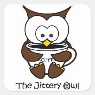 Jeffy The Jittery Owl Square Sticker