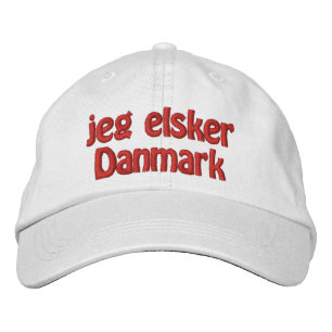 Jeg Elsker Danmark Embroidered Hat