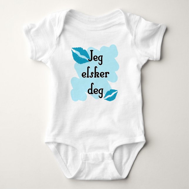 Jeg elsker deg - Norwegian - I love Baby Bodysuit (Front)