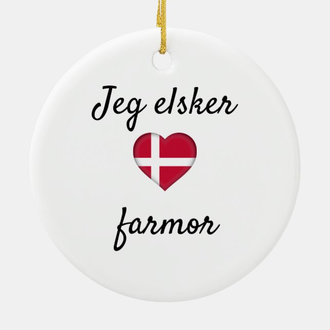 Jeg elsker farmor ceramic tree decoration (Back)