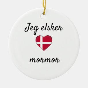 Jeg elsker mormor ceramic tree decoration