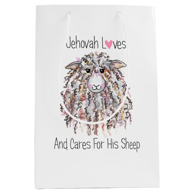 “Jehovah Loves His Sheep” Medium Gift Bag (Front)
