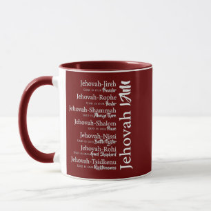Jehovah names mug