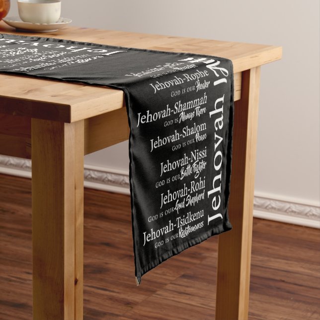 Jehovah names short table runner (In Situ)
