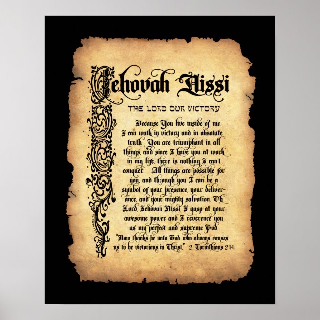 Jehovah Nissi, Lord our Victory: Names of God Poster (Front)
