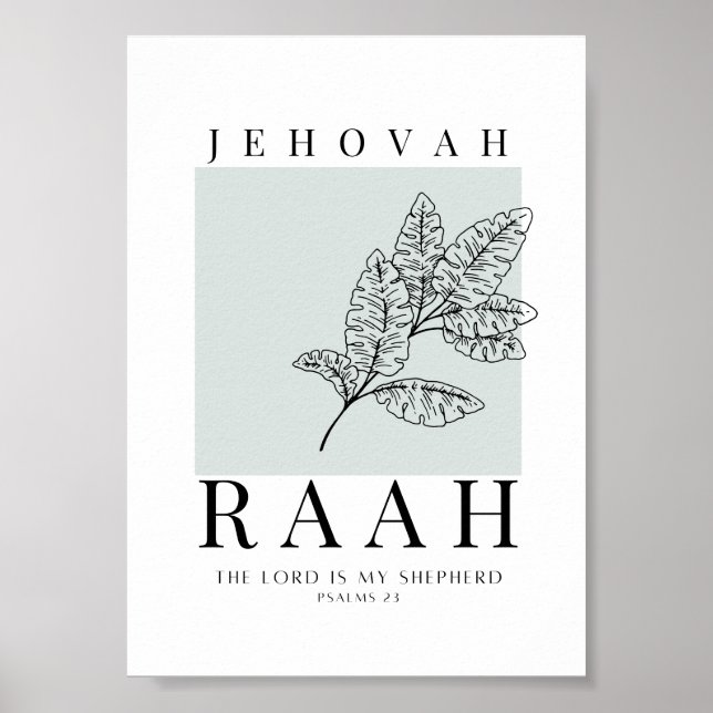 Jehovah Raah Printable Poster (Front)