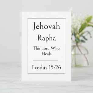 Jehovah Rapha, Name Of God, Encouraging Bible Invitation