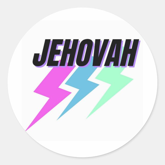 Jehovah Sticker/God Sticker/Bible/Faith/Gift Classic Round Sticker (Front)