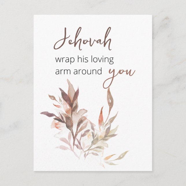 Jehovah wrap his loving arm around you  postcard (Front)