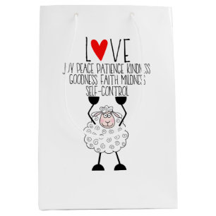 "Jehovah's Sheep...Fruitages of Spirit" Medium Gif Gift Bag