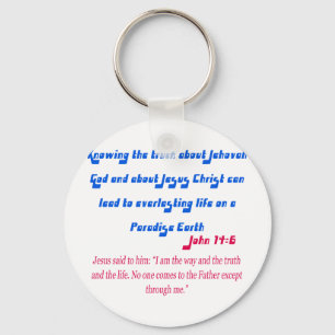 Jehovah's Witness John14-6 Key Ring