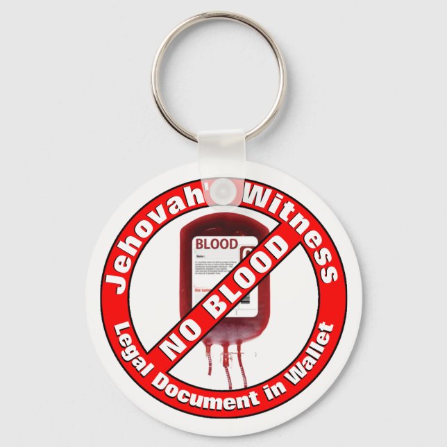 Jehovah's Witness - No Blood Key Ring (Front)