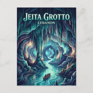 Jeita Grotto Lebanon Postcard