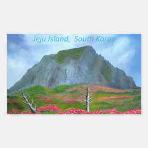 Jeju Island Korea (제주도) Rectangular Sticker