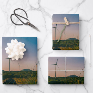 Jeju Wind Farm Landscape Wrapping Paper