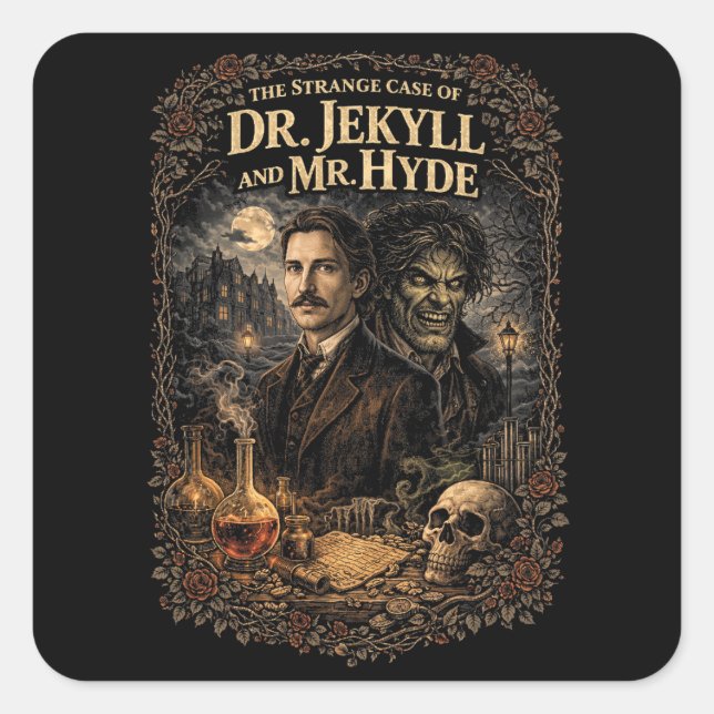Jekyll and Hyde Square Sticker (Front)