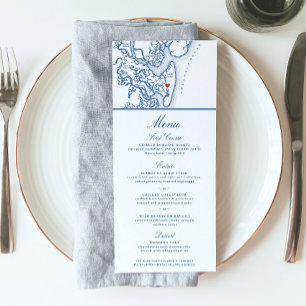 Jekyll Island and Brunswick Georgia Map Wedding Menu