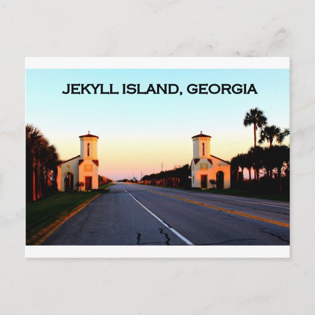 Jekyll Island Georgia Causeway Postcard (Front)