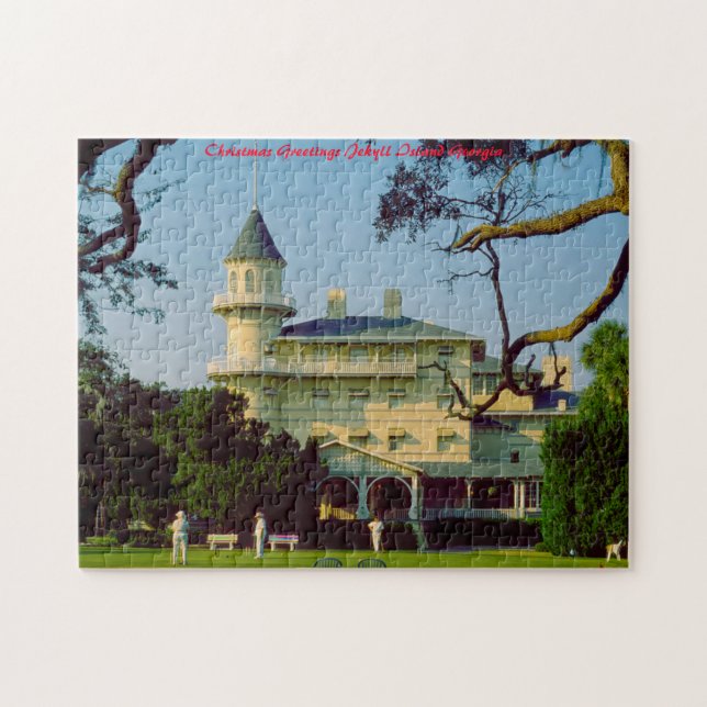 Jekyll Island Georgia. Christmas Greetings Jigsaw Puzzle (Horizontal)