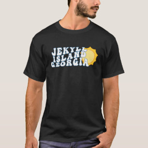 Jekyll Island Georgia GA Retro Wavy Family Vacatio T-Shirt
