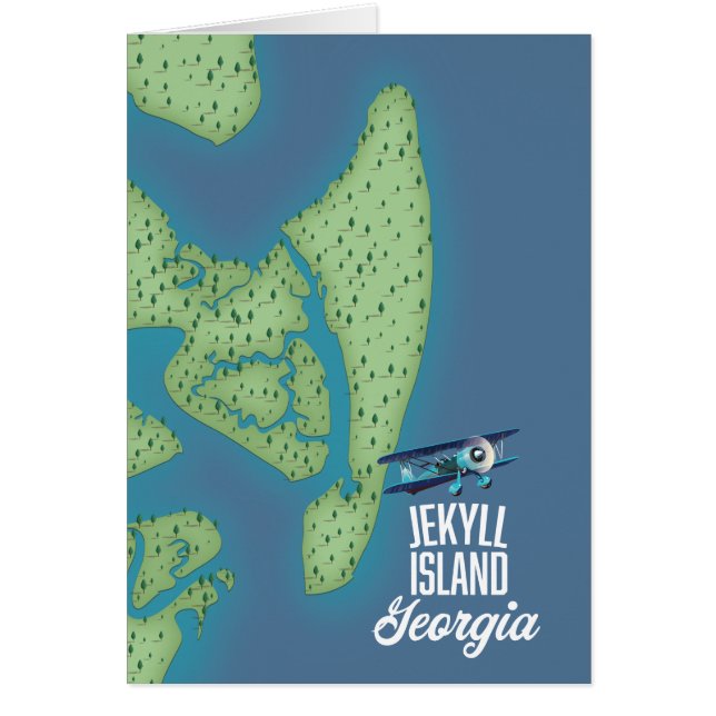 Jekyll Island Georgia USA map (Front)