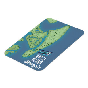 Jekyll Island Georgia USA map Magnet