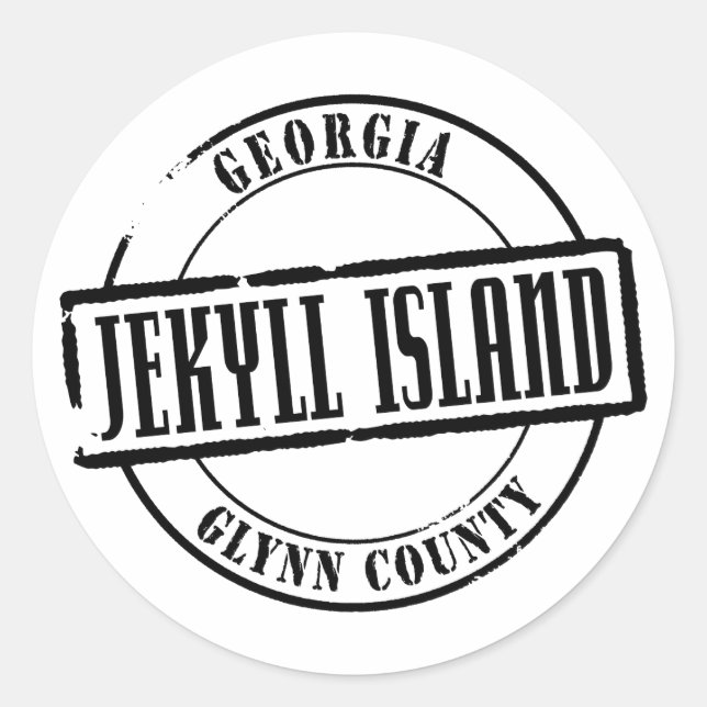 Jekyll Island Title Classic Round Sticker (Front)
