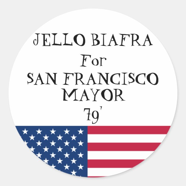 Jello for Mayor sticker (Front)