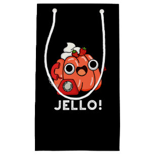 Jello Funny Jello On Phone Pun Dark BG Small Gift Bag