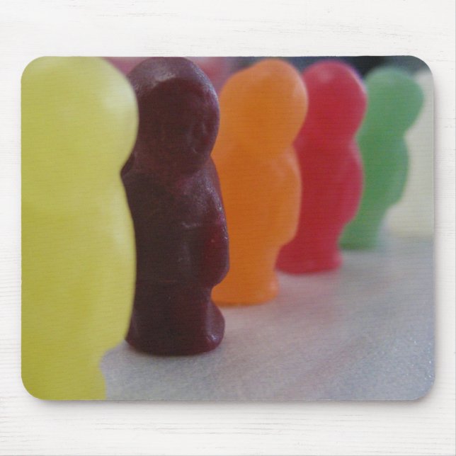 Jelly babies on parade mouse pad (Front)