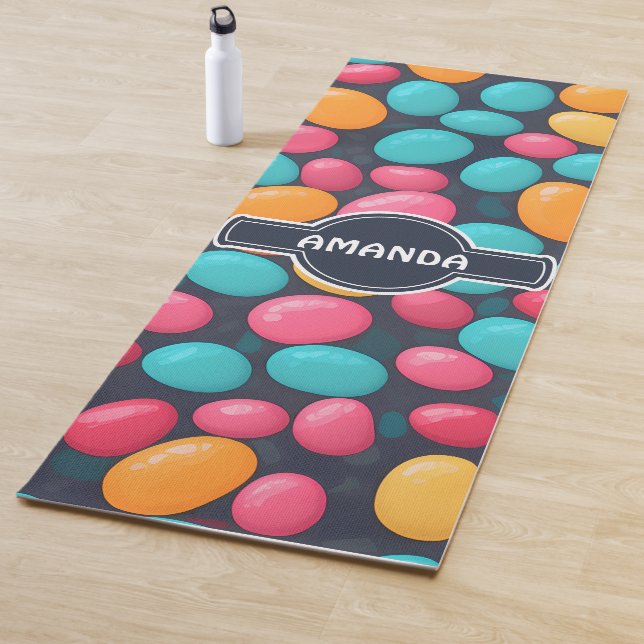 Jelly balls Mosaic Colourful Personalised Pattern Yoga Mat (In Situ)