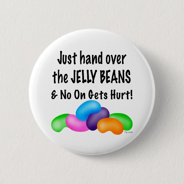 Jelly Bean 6 Cm Round Badge (Front)