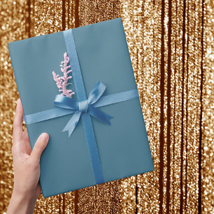Jelly Bean Blue Solid Color Wrapping Paper