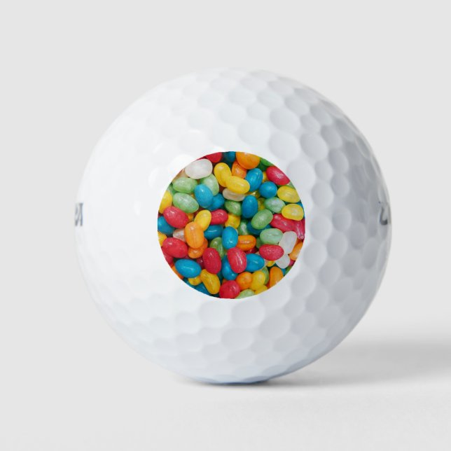 Jelly Bean Candies Colourful Golf Balls (Front)