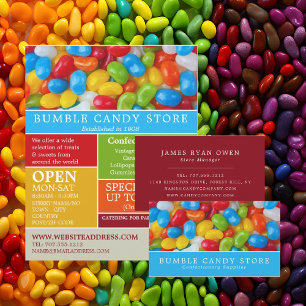Jelly Bean Candy, Confectionery Supplies Business Card