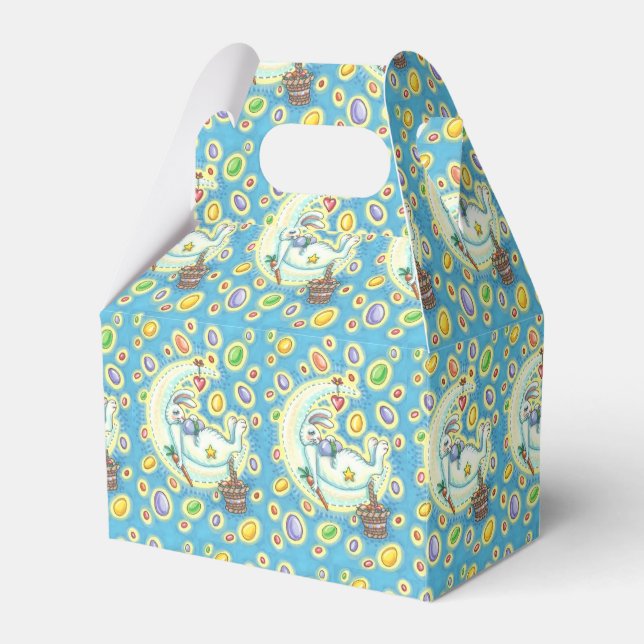 JELLY BEAN DREAMS, EASTER BUNNY GABLE FAVOR BOX (Front Side)