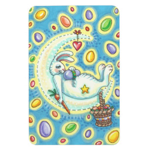 JELLY BEAN DREAMS EASTER BUNNY MAGNET Rectangle Lg