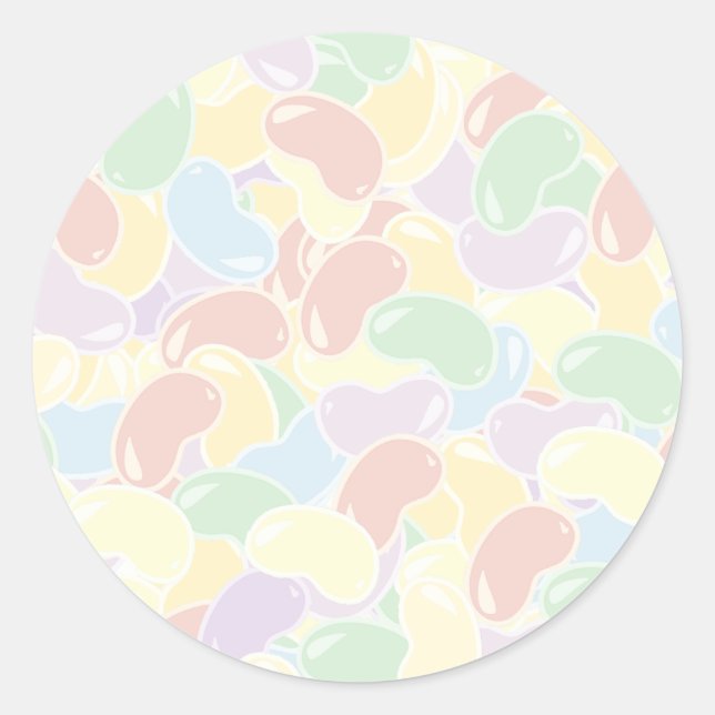 Jelly Bean Fade Classic Round Sticker (Front)