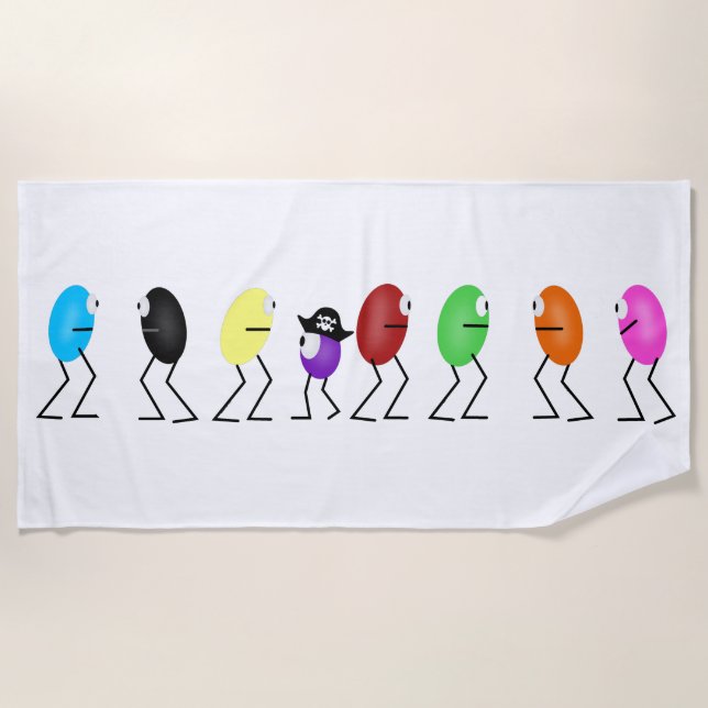 Jelly Beans Beach Towel (Front)