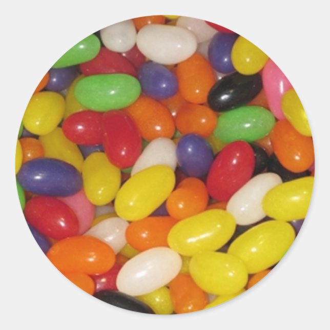 Jelly Beans Classic Round Sticker (Front)