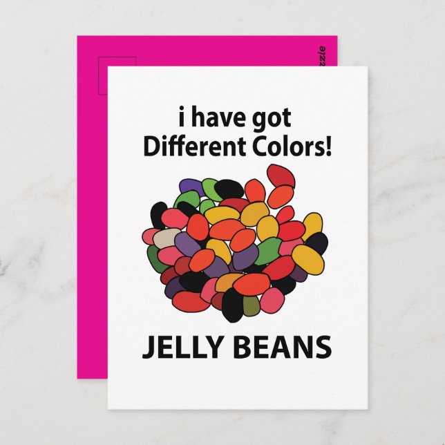 Jelly Beans Colourful Funny Jelly Beans Postcard (Front/Back)