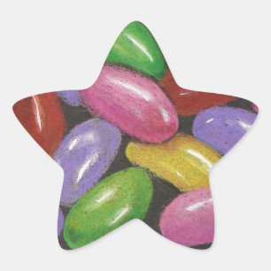 Jelly Beans in Colour Pencil: Realism Art Star Sticker