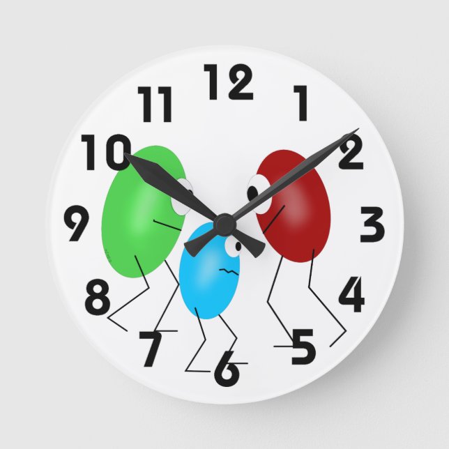 Jelly Beans Round Clock (Front)