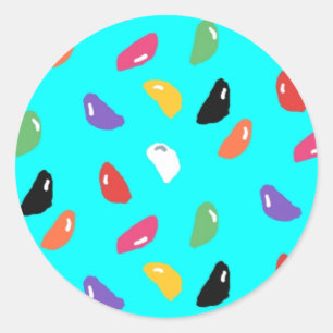 Jelly Beans Round Stickers 